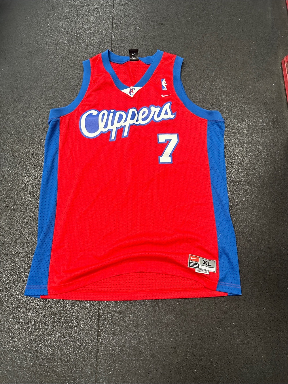 Nike “ ODOM “ Red and Blue Clippers Men Basketball Jersey size XL